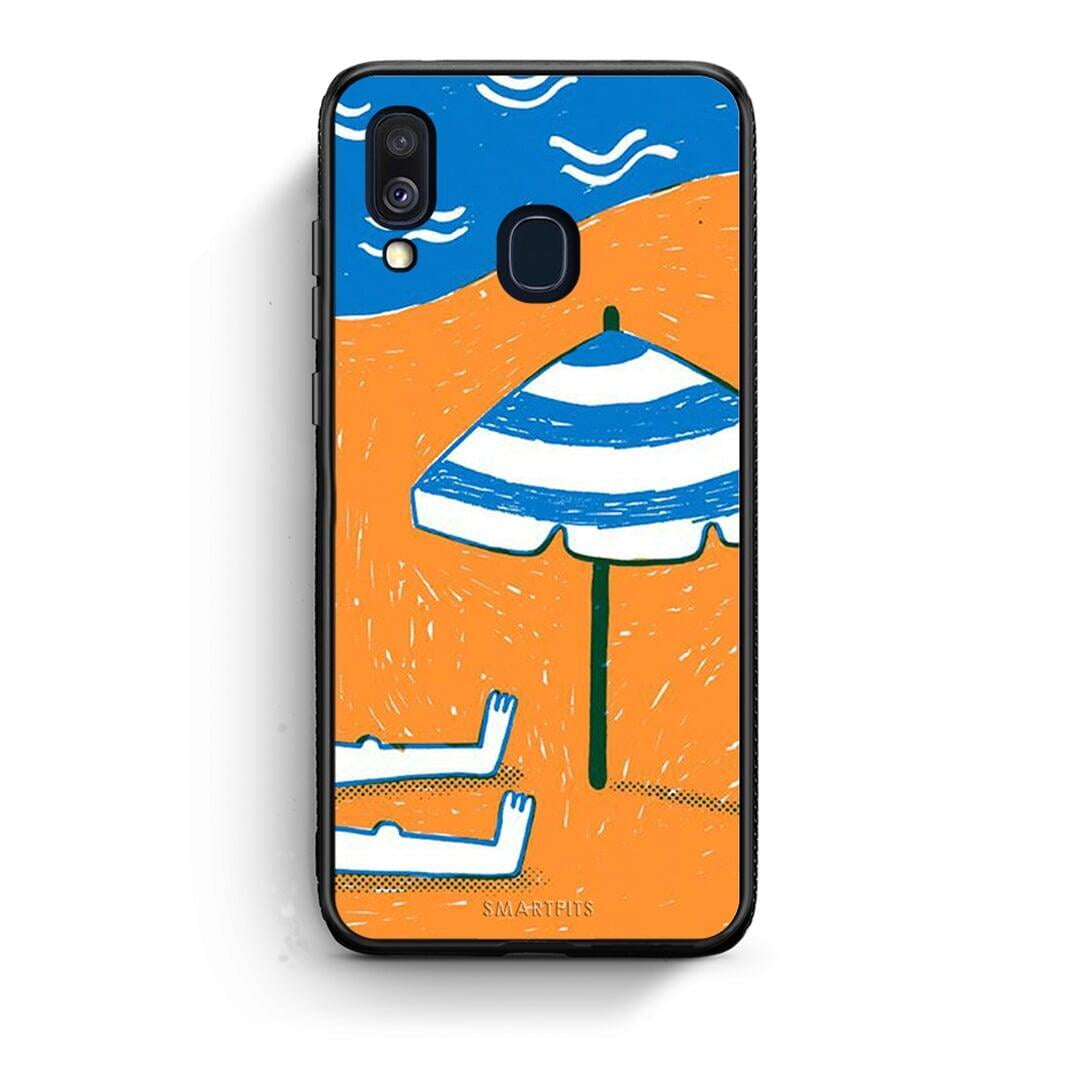 Samsung A40 Summering Θήκη από τη Smartfits με σχέδιο στο πίσω μέρος και μαύρο περίβλημα | Smartphone case with colorful back and black bezels by Smartfits