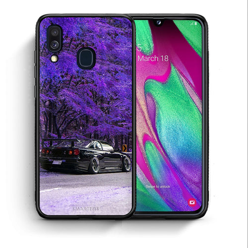 Θήκη Αγίου Βαλεντίνου Samsung A40 Super Car από τη Smartfits με σχέδιο στο πίσω μέρος και μαύρο περίβλημα | Samsung A40 Super Car case with colorful back and black bezels