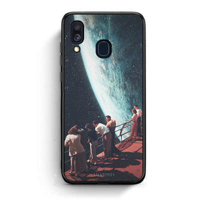 Samsung A40 Surreal View θήκη από τη Smartfits με σχέδιο στο πίσω μέρος και μαύρο περίβλημα | Smartphone case with colorful back and black bezels by Smartfits