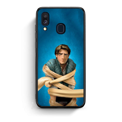 Samsung A40 Tangled 1 Θήκη Αγίου Βαλεντίνου από τη Smartfits με σχέδιο στο πίσω μέρος και μαύρο περίβλημα | Smartphone case with colorful back and black bezels by Smartfits