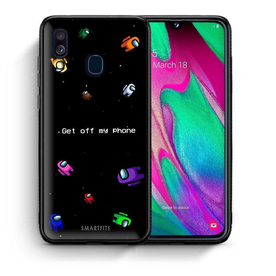 Θήκη Samsung A40 AFK Text από τη Smartfits με σχέδιο στο πίσω μέρος και μαύρο περίβλημα | Samsung A40 AFK Text case with colorful back and black bezels