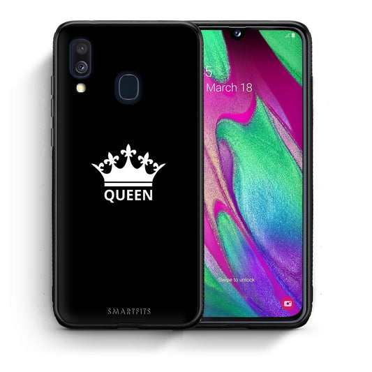Θήκη Samsung A40 Queen Valentine από τη Smartfits με σχέδιο στο πίσω μέρος και μαύρο περίβλημα | Samsung A40 Queen Valentine case with colorful back and black bezels