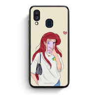Thumbnail for Samsung A40 Walking Mermaid Θήκη από τη Smartfits με σχέδιο στο πίσω μέρος και μαύρο περίβλημα | Smartphone case with colorful back and black bezels by Smartfits