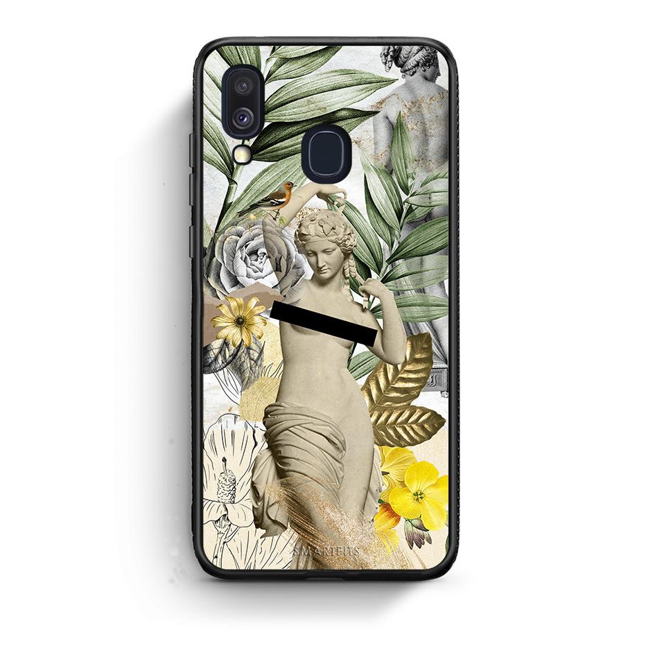 Samsung A40 Woman Statue θήκη από τη Smartfits με σχέδιο στο πίσω μέρος και μαύρο περίβλημα | Smartphone case with colorful back and black bezels by Smartfits
