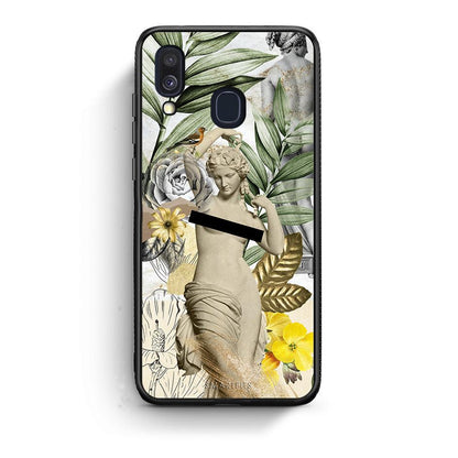 Samsung A40 Woman Statue θήκη από τη Smartfits με σχέδιο στο πίσω μέρος και μαύρο περίβλημα | Smartphone case with colorful back and black bezels by Smartfits
