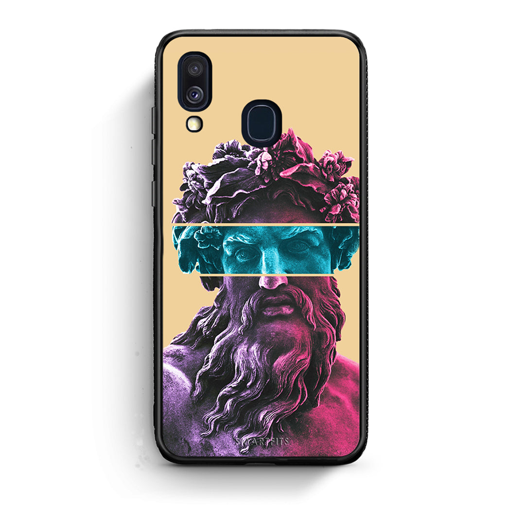 Samsung A40 Zeus Art Θήκη Αγίου Βαλεντίνου από τη Smartfits με σχέδιο στο πίσω μέρος και μαύρο περίβλημα | Smartphone case with colorful back and black bezels by Smartfits