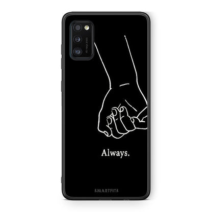 Samsung A41 Always & Forever 1 Θήκη Αγίου Βαλεντίνου από τη Smartfits με σχέδιο στο πίσω μέρος και μαύρο περίβλημα | Smartphone case with colorful back and black bezels by Smartfits