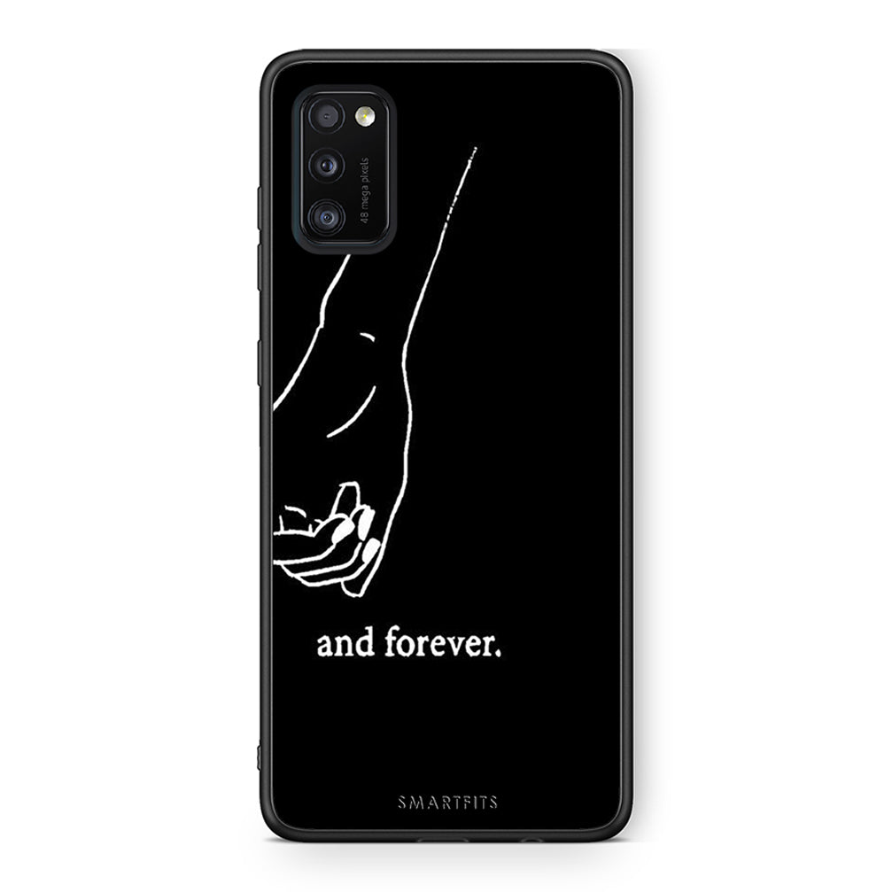 Samsung A41 Always & Forever 2 Θήκη Αγίου Βαλεντίνου από τη Smartfits με σχέδιο στο πίσω μέρος και μαύρο περίβλημα | Smartphone case with colorful back and black bezels by Smartfits