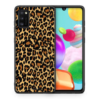 Thumbnail for Θήκη Samsung A41 Leopard Animal από τη Smartfits με σχέδιο στο πίσω μέρος και μαύρο περίβλημα | Samsung A41 Leopard Animal case with colorful back and black bezels