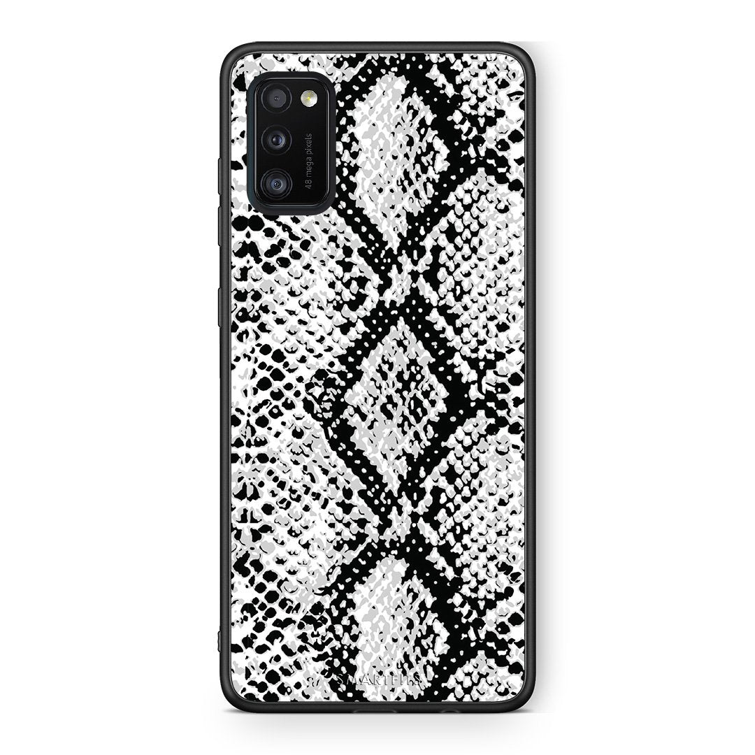 24 - Samsung A41  White Snake Animal case, cover, bumper