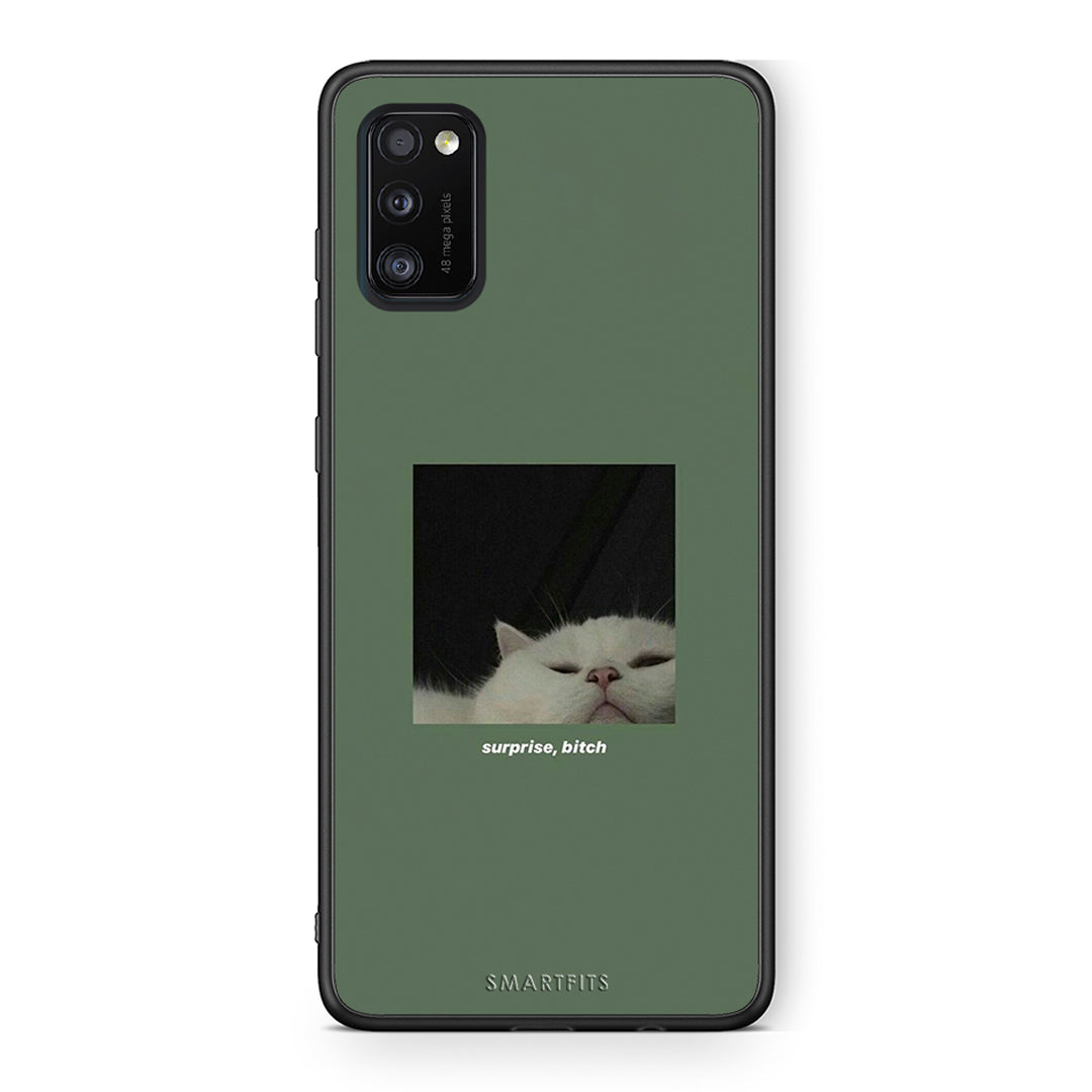 Samsung A41 Bitch Surprise θήκη από τη Smartfits με σχέδιο στο πίσω μέρος και μαύρο περίβλημα | Smartphone case with colorful back and black bezels by Smartfits