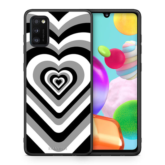 Black Hearts - Samsung Galaxy A41 θήκη