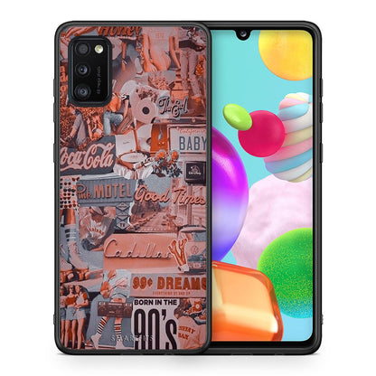 Θήκη Samsung A41 Born In 90s από τη Smartfits με σχέδιο στο πίσω μέρος και μαύρο περίβλημα | Samsung A41 Born In 90s case with colorful back and black bezels