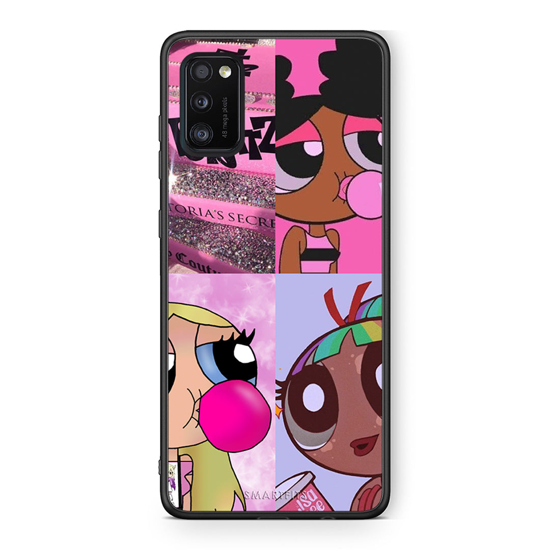 Samsung A41 Bubble Girls Θήκη Αγίου Βαλεντίνου από τη Smartfits με σχέδιο στο πίσω μέρος και μαύρο περίβλημα | Smartphone case with colorful back and black bezels by Smartfits