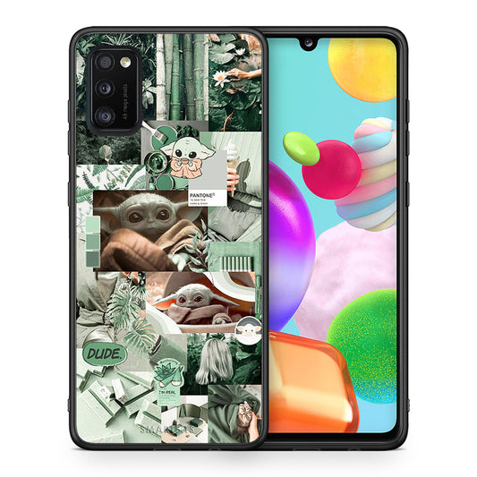 Θήκη Αγίου Βαλεντίνου Samsung A41 Collage Dude από τη Smartfits με σχέδιο στο πίσω μέρος και μαύρο περίβλημα | Samsung A41 Collage Dude case with colorful back and black bezels