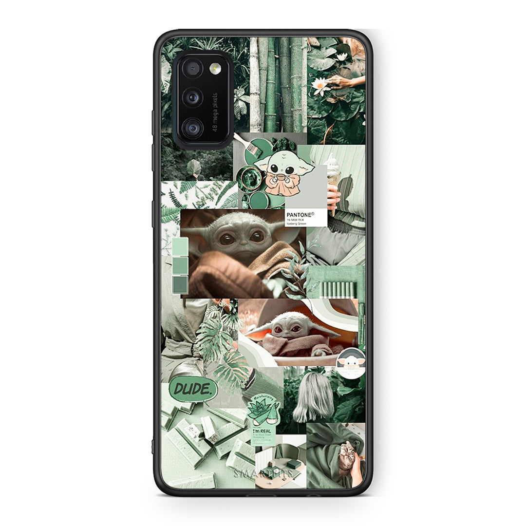 Samsung A41 Collage Dude Θήκη Αγίου Βαλεντίνου από τη Smartfits με σχέδιο στο πίσω μέρος και μαύρο περίβλημα | Smartphone case with colorful back and black bezels by Smartfits