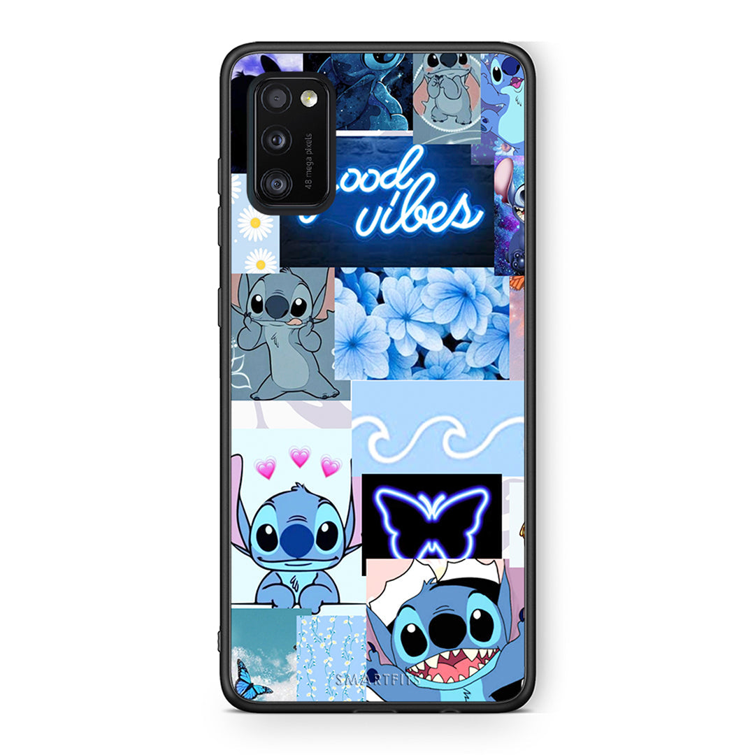 Samsung A41 Collage Good Vibes Θήκη Αγίου Βαλεντίνου από τη Smartfits με σχέδιο στο πίσω μέρος και μαύρο περίβλημα | Smartphone case with colorful back and black bezels by Smartfits