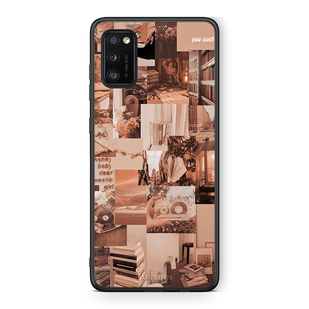 Samsung A41 Collage You Can Θήκη Αγίου Βαλεντίνου από τη Smartfits με σχέδιο στο πίσω μέρος και μαύρο περίβλημα | Smartphone case with colorful back and black bezels by Smartfits