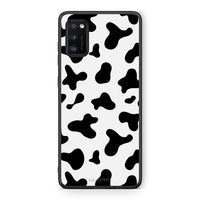 Thumbnail for Samsung A41 Cow Print θήκη από τη Smartfits με σχέδιο στο πίσω μέρος και μαύρο περίβλημα | Smartphone case with colorful back and black bezels by Smartfits
