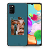 Thumbnail for Θήκη Samsung A41 Cry An Ocean από τη Smartfits με σχέδιο στο πίσω μέρος και μαύρο περίβλημα | Samsung A41 Cry An Ocean case with colorful back and black bezels