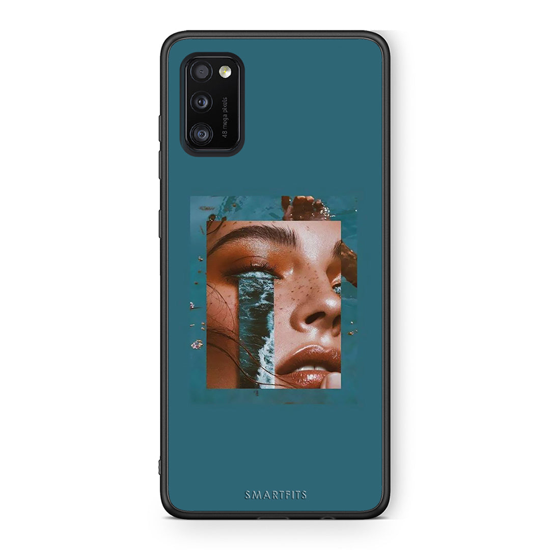 Samsung A41 Cry An Ocean θήκη από τη Smartfits με σχέδιο στο πίσω μέρος και μαύρο περίβλημα | Smartphone case with colorful back and black bezels by Smartfits