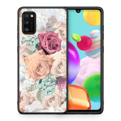 Θήκη Samsung A41 Bouquet Floral από τη Smartfits με σχέδιο στο πίσω μέρος και μαύρο περίβλημα | Samsung A41 Bouquet Floral case with colorful back and black bezels