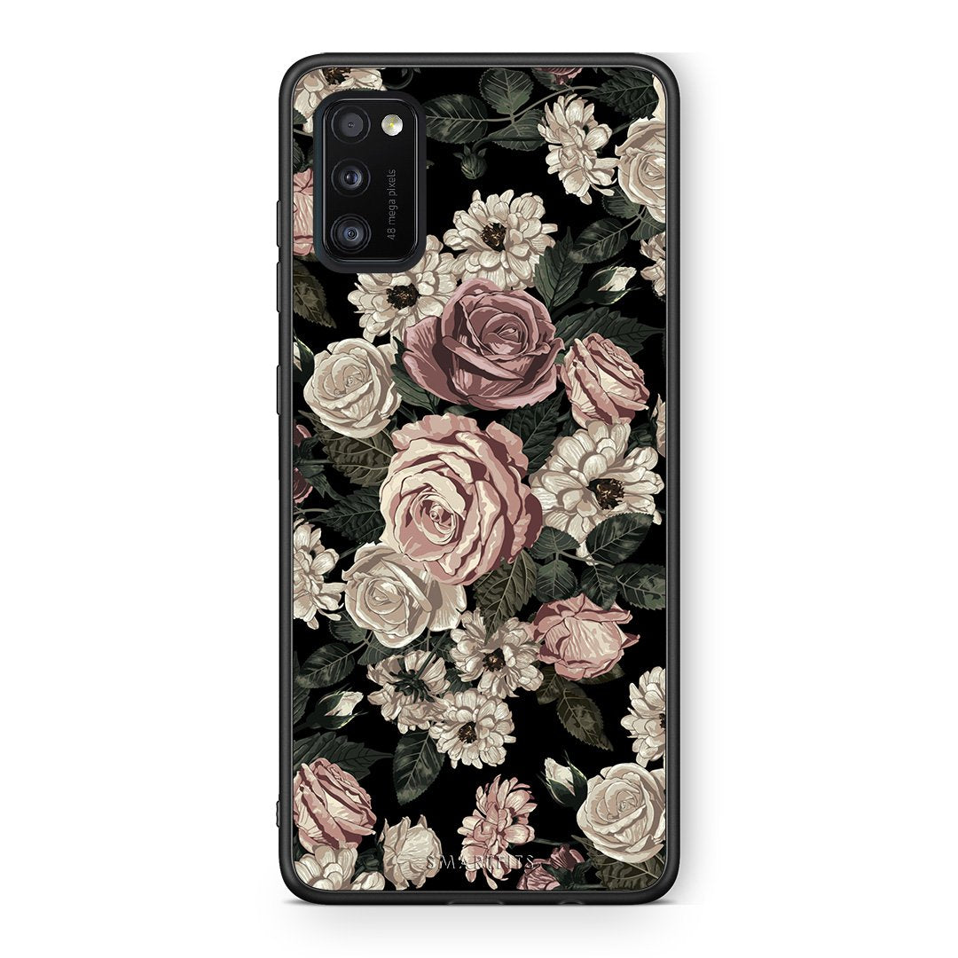 4 - Samsung A41 Wild Roses Flower case, cover, bumper