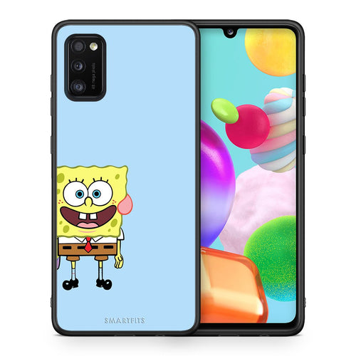 Θήκη Samsung A41 Friends Bob από τη Smartfits με σχέδιο στο πίσω μέρος και μαύρο περίβλημα | Samsung A41 Friends Bob case with colorful back and black bezels