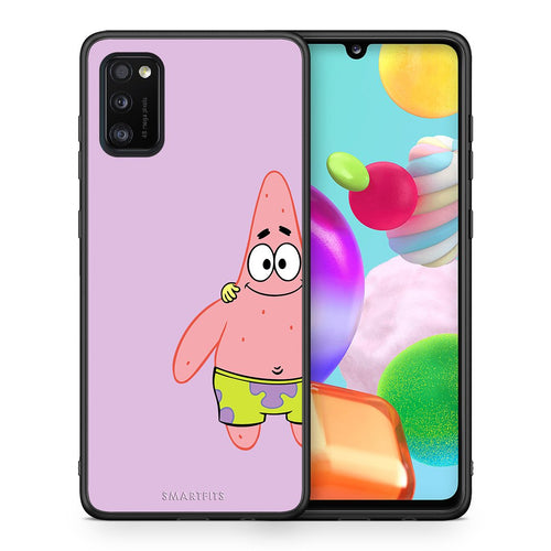 Θήκη Samsung A41  Friends Patrick από τη Smartfits με σχέδιο στο πίσω μέρος και μαύρο περίβλημα | Samsung A41  Friends Patrick case with colorful back and black bezels