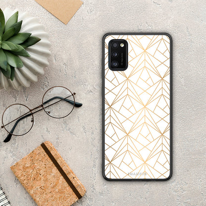 Geometric Luxury White - Samsung Galaxy A41 θήκη