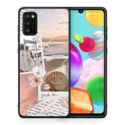 Θήκη Αγίου Βαλεντίνου Samsung A41 Golden Hour από τη Smartfits με σχέδιο στο πίσω μέρος και μαύρο περίβλημα | Samsung A41 Golden Hour case with colorful back and black bezels