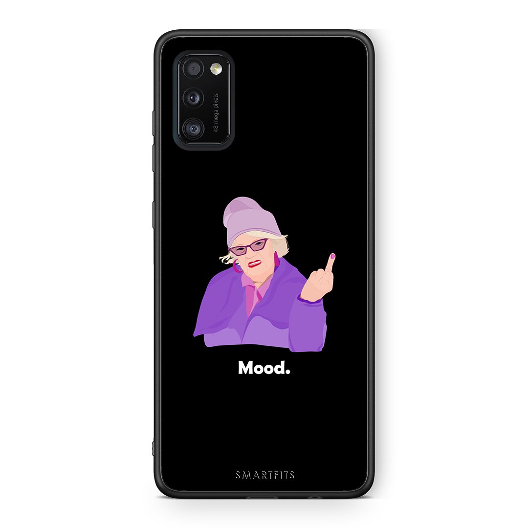 Samsung A41 Grandma Mood Black θήκη από τη Smartfits με σχέδιο στο πίσω μέρος και μαύρο περίβλημα | Smartphone case with colorful back and black bezels by Smartfits