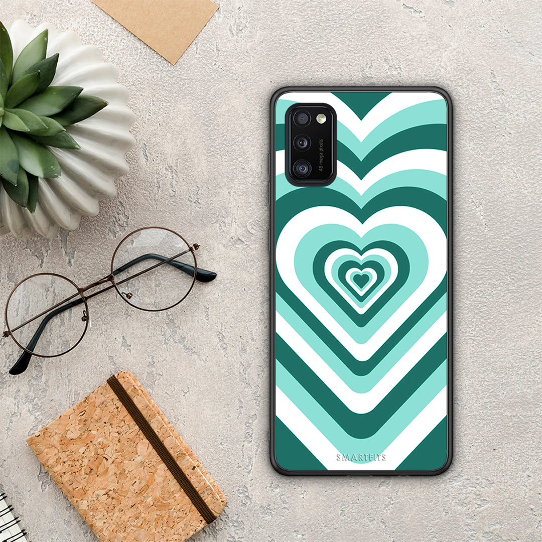 Green Hearts - Samsung Galaxy A41 θήκη