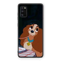 Thumbnail for Samsung A41 Lady And Tramp 2 Θήκη Αγίου Βαλεντίνου από τη Smartfits με σχέδιο στο πίσω μέρος και μαύρο περίβλημα | Smartphone case with colorful back and black bezels by Smartfits