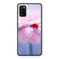 Thumbnail for Samsung A41 Ladybug Flower θήκη από τη Smartfits με σχέδιο στο πίσω μέρος και μαύρο περίβλημα | Smartphone case with colorful back and black bezels by Smartfits