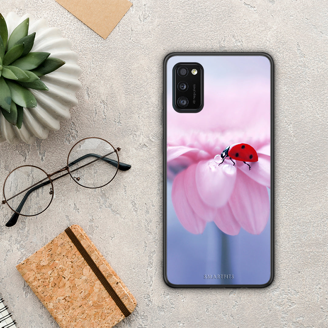 Ladybug Flower - Samsung Galaxy A41 θήκη