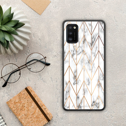 Marble Gold Geometric - Samsung Galaxy A41 θήκη