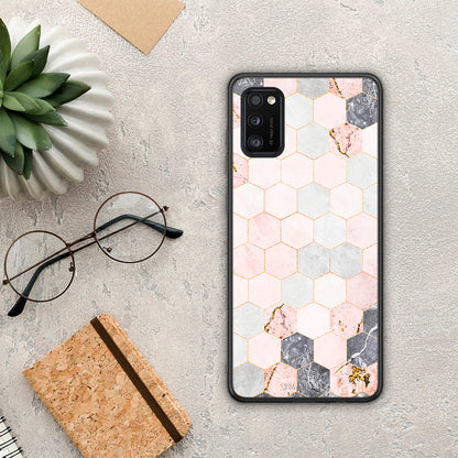 Marble Hexagon Pink - Samsung Galaxy A41 θήκη