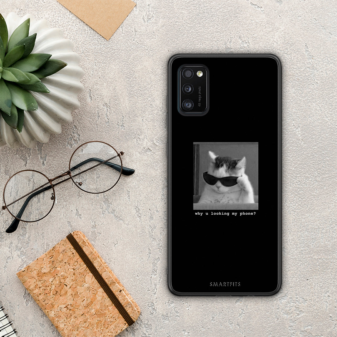 Meme Cat - Samsung Galaxy A41 θήκη