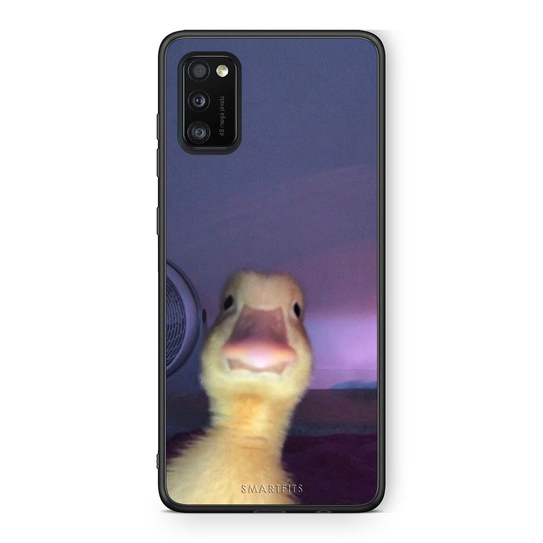 Samsung A41 Meme Duck θήκη από τη Smartfits με σχέδιο στο πίσω μέρος και μαύρο περίβλημα | Smartphone case with colorful back and black bezels by Smartfits