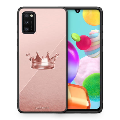 Θήκη Samsung A41 Crown Minimal από τη Smartfits με σχέδιο στο πίσω μέρος και μαύρο περίβλημα | Samsung A41 Crown Minimal case with colorful back and black bezels