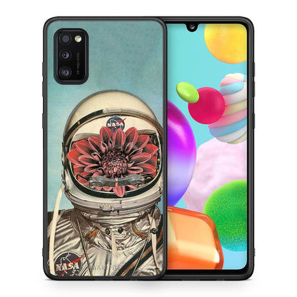 Θήκη Samsung A41 Nasa Bloom από τη Smartfits με σχέδιο στο πίσω μέρος και μαύρο περίβλημα | Samsung A41 Nasa Bloom case with colorful back and black bezels