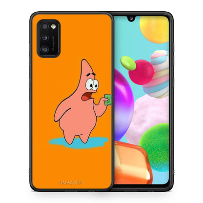 Θήκη Αγίου Βαλεντίνου Samsung A41 No Money 1 από τη Smartfits με σχέδιο στο πίσω μέρος και μαύρο περίβλημα | Samsung A41 No Money 1 case with colorful back and black bezels