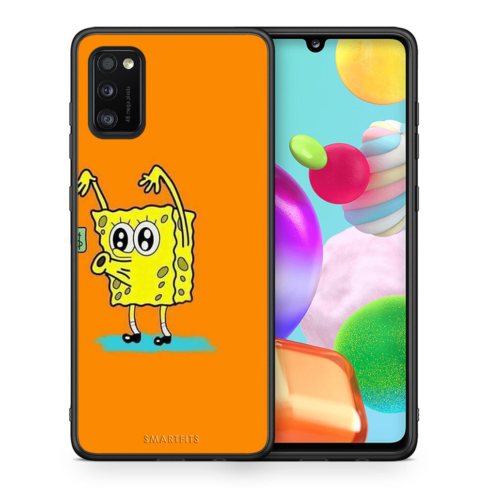 Θήκη Αγίου Βαλεντίνου Samsung A41 No Money 2 από τη Smartfits με σχέδιο στο πίσω μέρος και μαύρο περίβλημα | Samsung A41 No Money 2 case with colorful back and black bezels