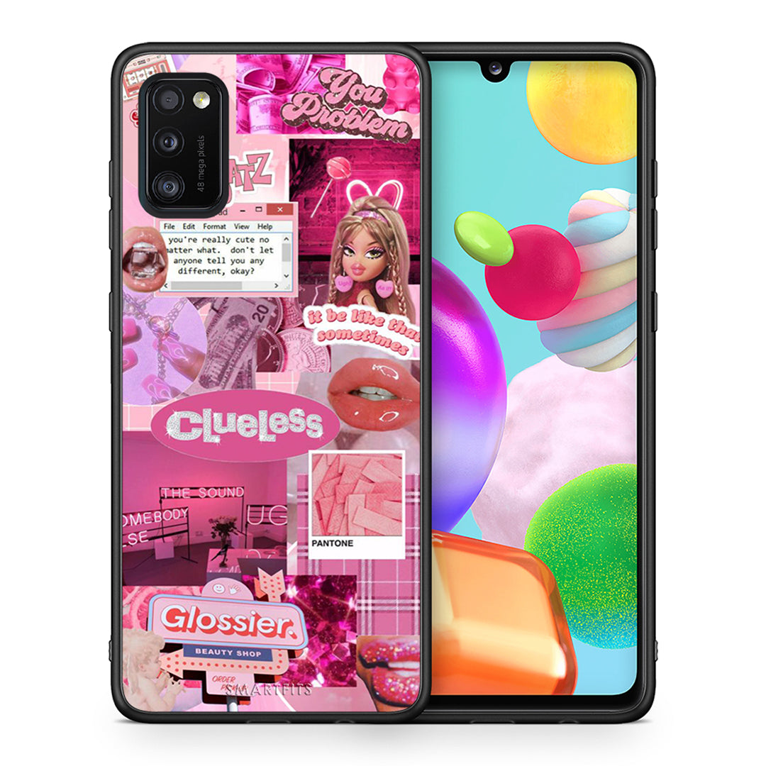 Θήκη Αγίου Βαλεντίνου Samsung A41 Pink Love από τη Smartfits με σχέδιο στο πίσω μέρος και μαύρο περίβλημα | Samsung A41 Pink Love case with colorful back and black bezels