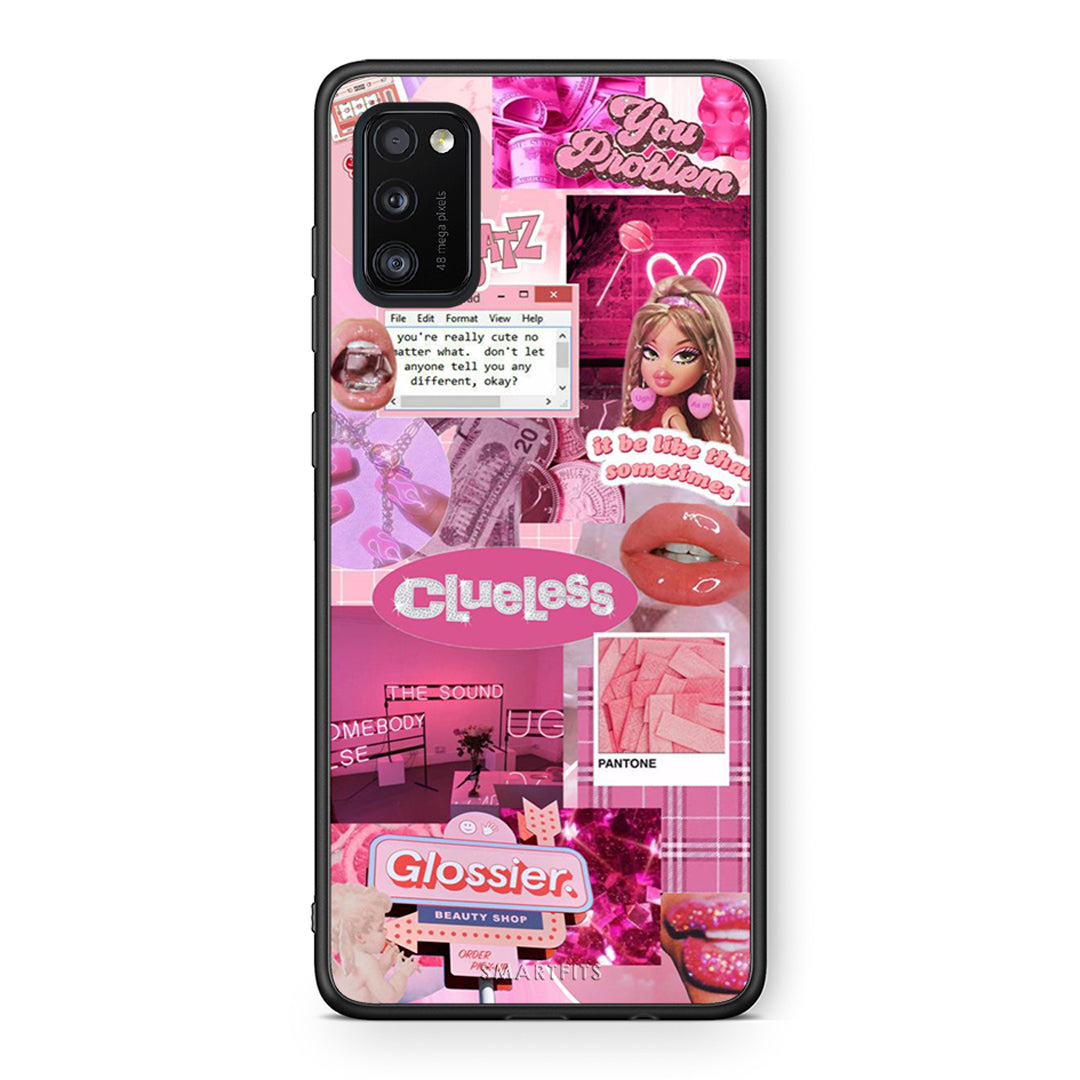 Samsung A41 Pink Love Θήκη Αγίου Βαλεντίνου από τη Smartfits με σχέδιο στο πίσω μέρος και μαύρο περίβλημα | Smartphone case with colorful back and black bezels by Smartfits
