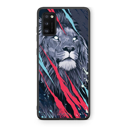 4 - Samsung A41 Lion Designer PopArt case, cover, bumper