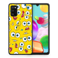 Thumbnail for Θήκη Samsung A41 Sponge PopArt από τη Smartfits με σχέδιο στο πίσω μέρος και μαύρο περίβλημα | Samsung A41 Sponge PopArt case with colorful back and black bezels