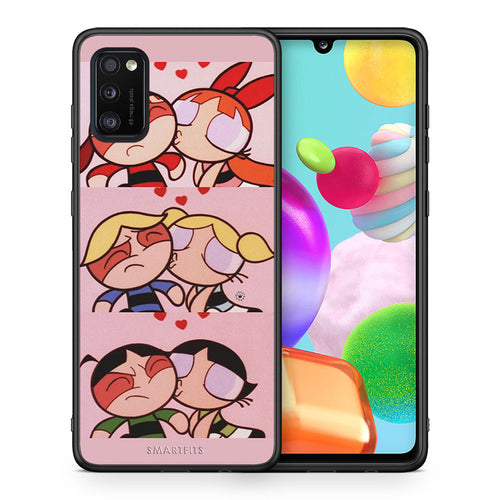 Θήκη Αγίου Βαλεντίνου Samsung A41 Puff Love από τη Smartfits με σχέδιο στο πίσω μέρος και μαύρο περίβλημα | Samsung A41 Puff Love case with colorful back and black bezels