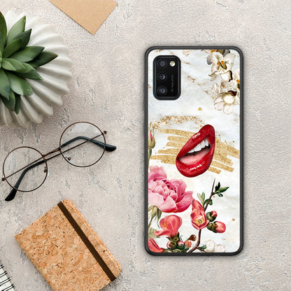 Red Lips - Samsung Galaxy A41 θήκη